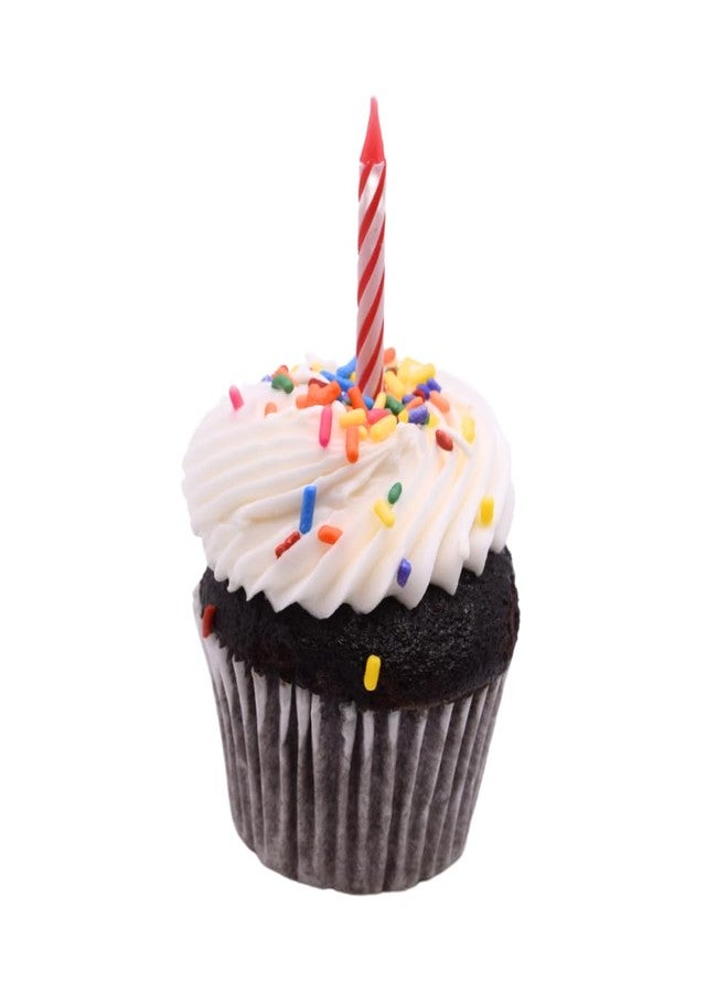 Oasis Supply Candy Stripe Birthday Candles, 2.5-Inch, Red - Image 2