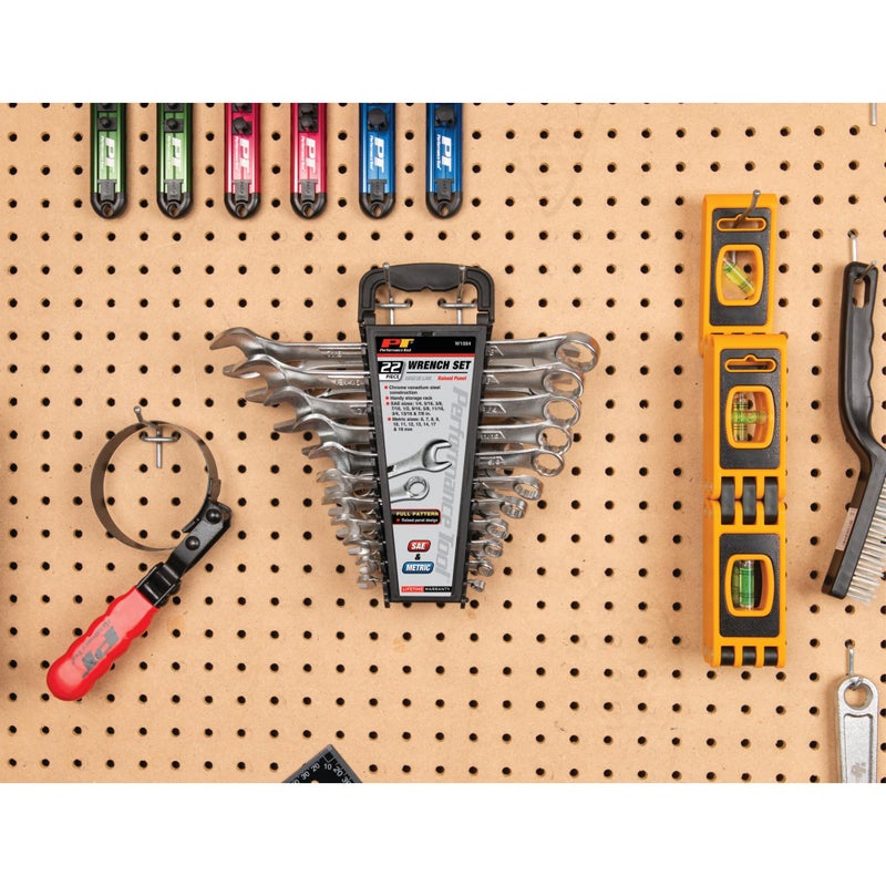 Performance Tool W1084 22pc Combination Wrenches Set (Metric and Standard Sizes) With Organizer Rack - Image 5