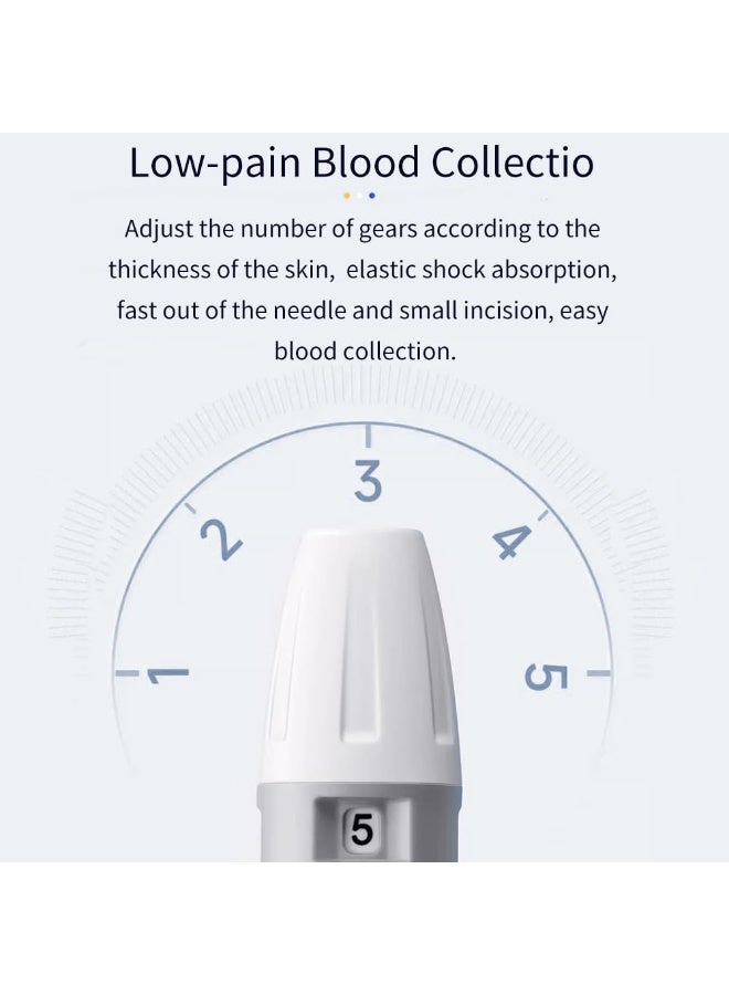 Plan A complete blood glucose monitoring kit includes 50 test strips, 50 lancets, and an adjustable lancing device – a digital glucose meter with a large LCD screen and memory for up to 300 readings. - Image 5