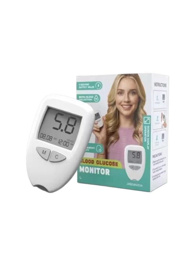 Plan A complete blood glucose monitoring kit includes 50 test strips, 50 lancets, and an adjustable lancing device – a digital glucose meter with a large LCD screen and memory for up to 300 readings. - Image 1