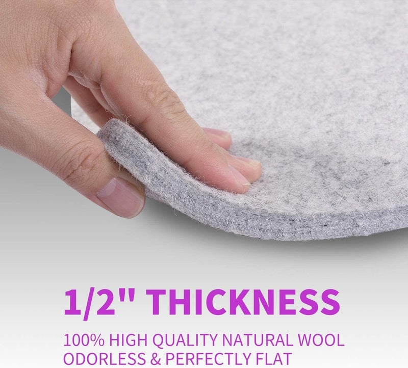 Rdutuok 24x17 Inches Wool Pressing Mat for Quilting Ironing Pad Easy Press Wooly Felted Iron Board for Retains Heat, Great for Quilting & Sewing Projects - Image 4