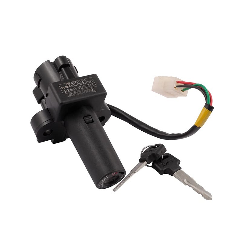 Deutsche High Performance Ignition Switch Lock Set Fit For Hero Splendor/Hero Passion/Hero Splendor+ / Hero CD Deluxe (2005 Model) (4 Wires) | 4 Pin - Image 2