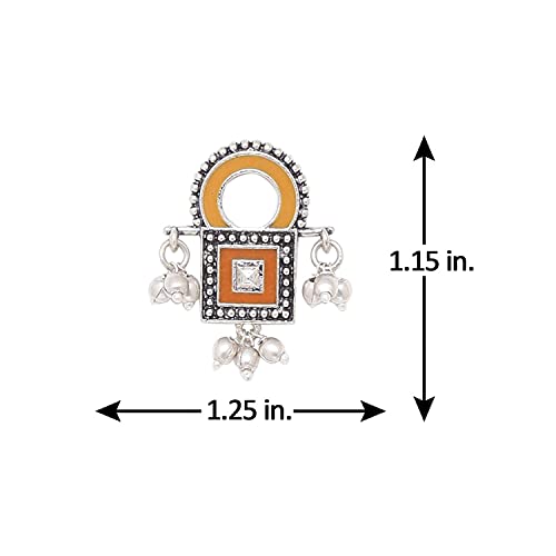 Voylla Sanwari Square Enameled Earrings for Women and Girls - Image 3