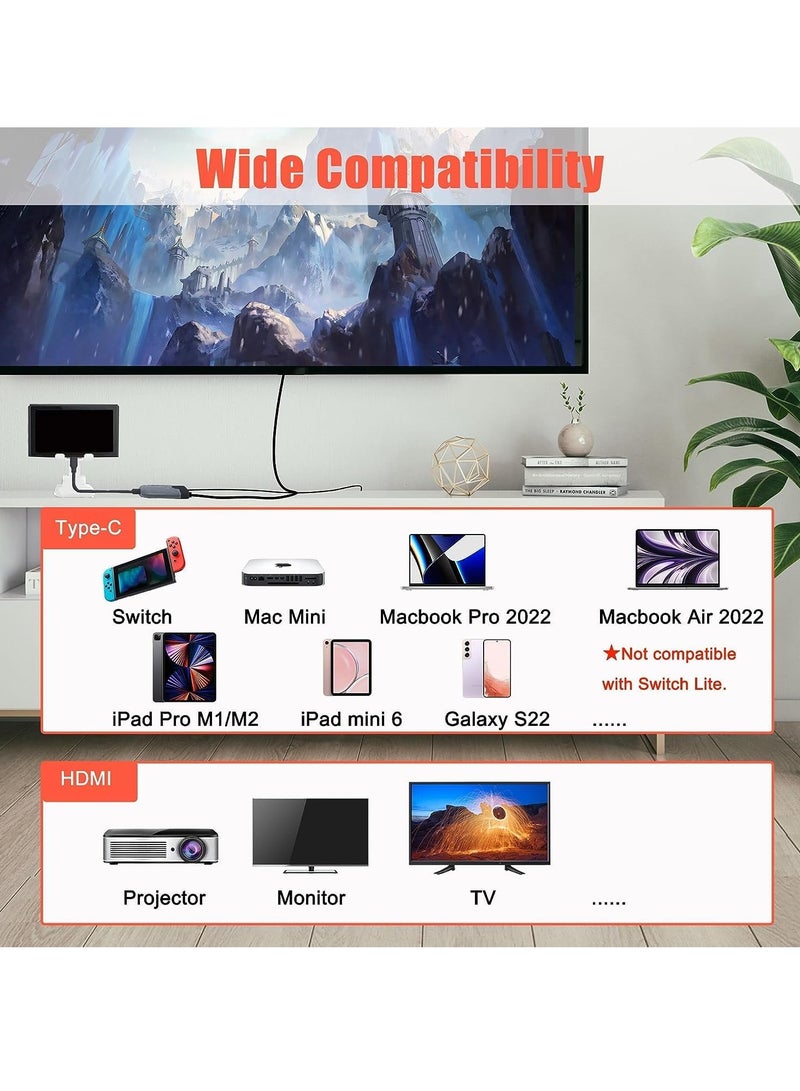 Barakah Switch Dock for Nintendo Switch OLED Switch Dock Station for TV Portable Switch Dock for Nintendo Switch Docking Station with HDMI PD USB3.0 Switch HDMI Adapter for Nintendo Switch Accessories - Image 5