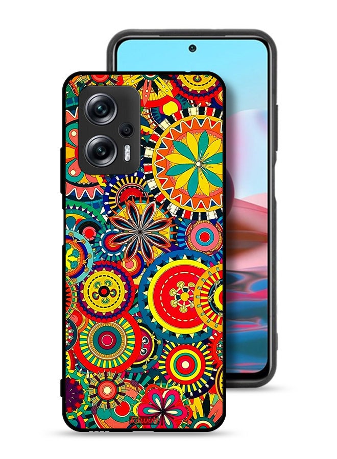 Tolwak Xiaomi Poco X4 GT Protective Case Cover Colorful Mandala Pattern - Image 1