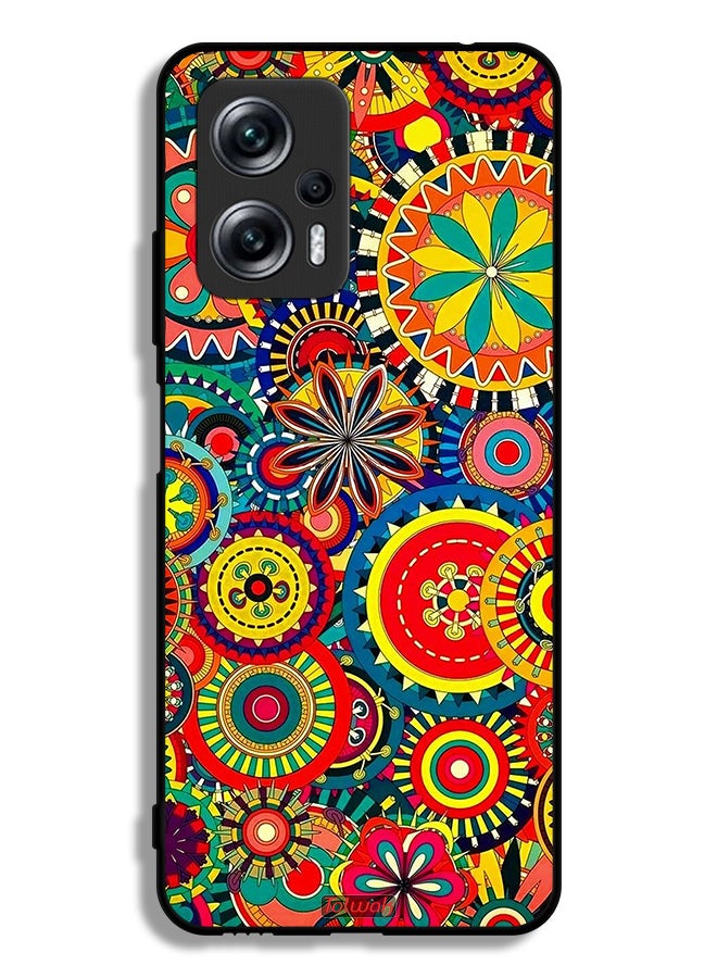 Tolwak Xiaomi Poco X4 GT Protective Case Cover Colorful Mandala Pattern - Image 2