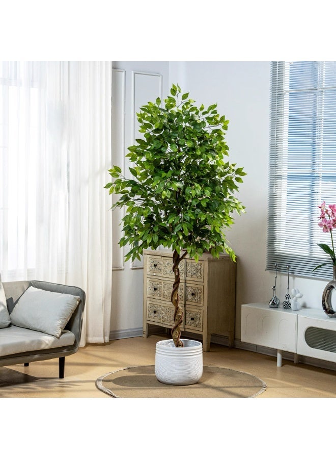 محاكاة واسعة النطاق لنباتات شجرة بانيان ذات أوراق معلقة ، 160 شجرة مزيفة ، مخزن غرفة المعيشة الداخلية ، ديكور النبات الأخضر التقليدي الحيوي الراقي ، ديكور الأرضية - Image 3