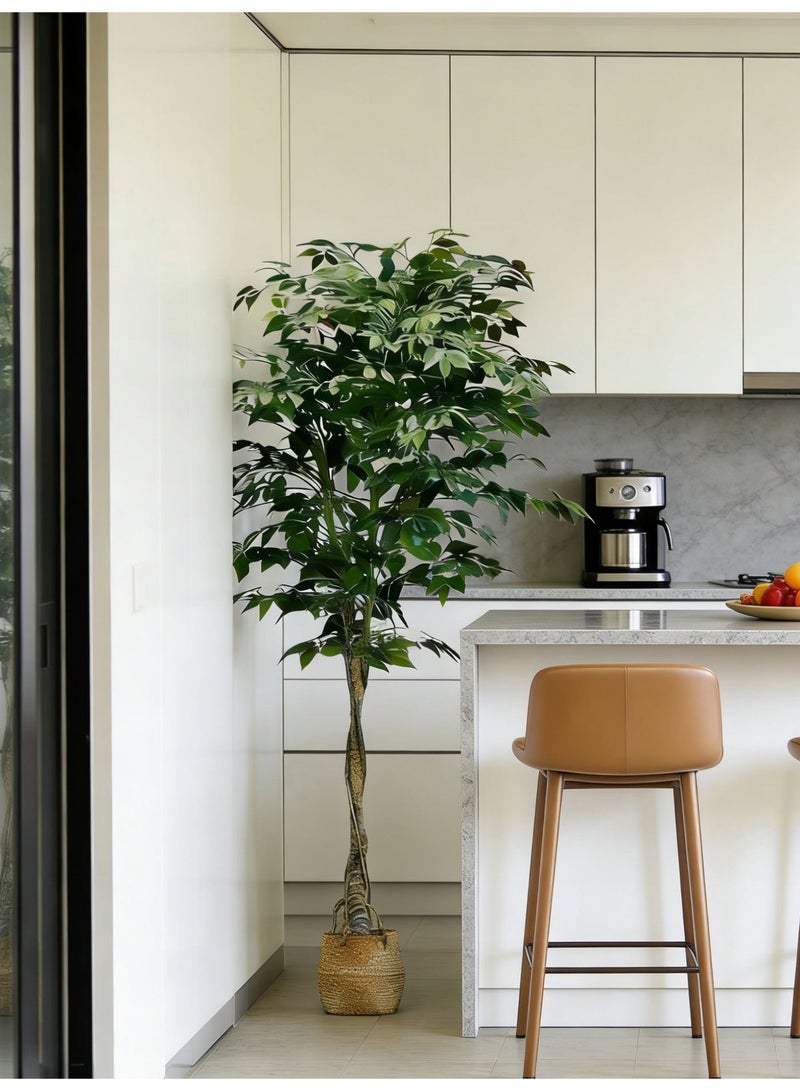 محاكاة واسعة النطاق لنباتات شجرة بانيان ذات أوراق معلقة ، 160 شجرة مزيفة ، مخزن غرفة المعيشة الداخلية ، ديكور النبات الأخضر التقليدي الحيوي الراقي ، ديكور الأرضية - Image 4