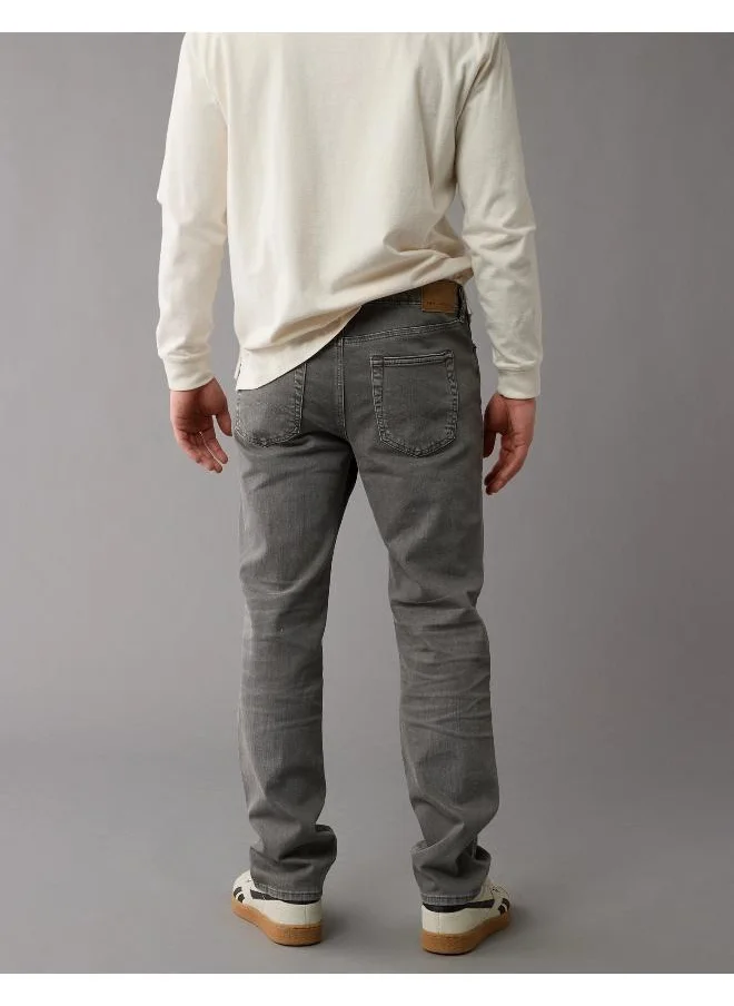 American Eagle Airflex+ Mid Wash Straight Fit Jeans