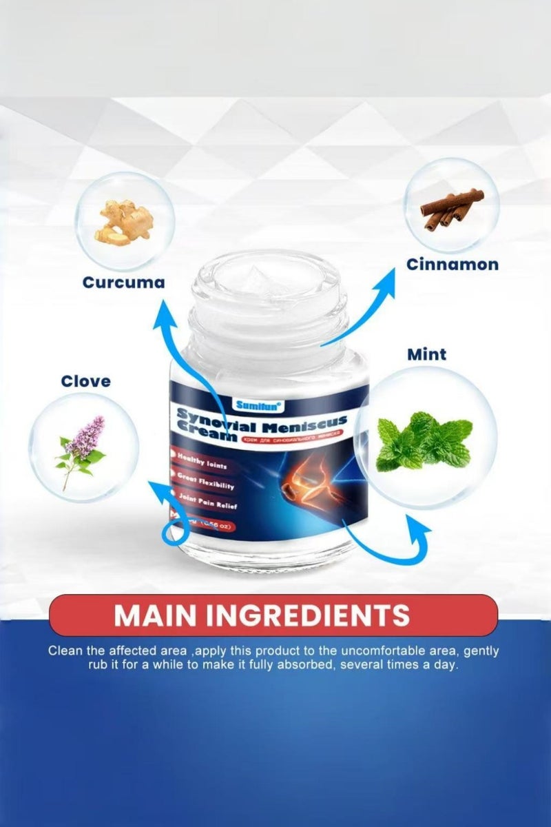 سوميفون مرهم لتخفيف آلام مفصل الركبة، علاج تلف الغضروف، كريم لالتهاب الركبة، سريع الامتصاص، جل بارد لتخفيف سريع من التهاب الأوتار في اليد والقدم، كريم لعلاج المفاصل والعظام لآلام العضلات والمفاصل. - Image 4
