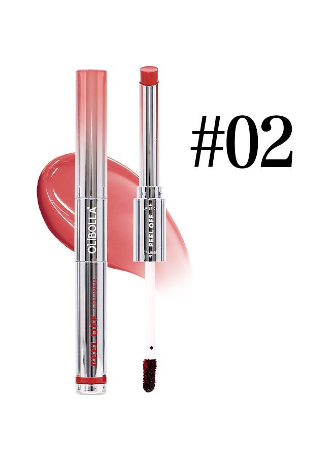 OLIBOLLA Peel Off Lip Liner Stain, Long Lasting Waterproof Tear Off Lip Tint, Non Transfer Lip Makeup 01# - Image 2