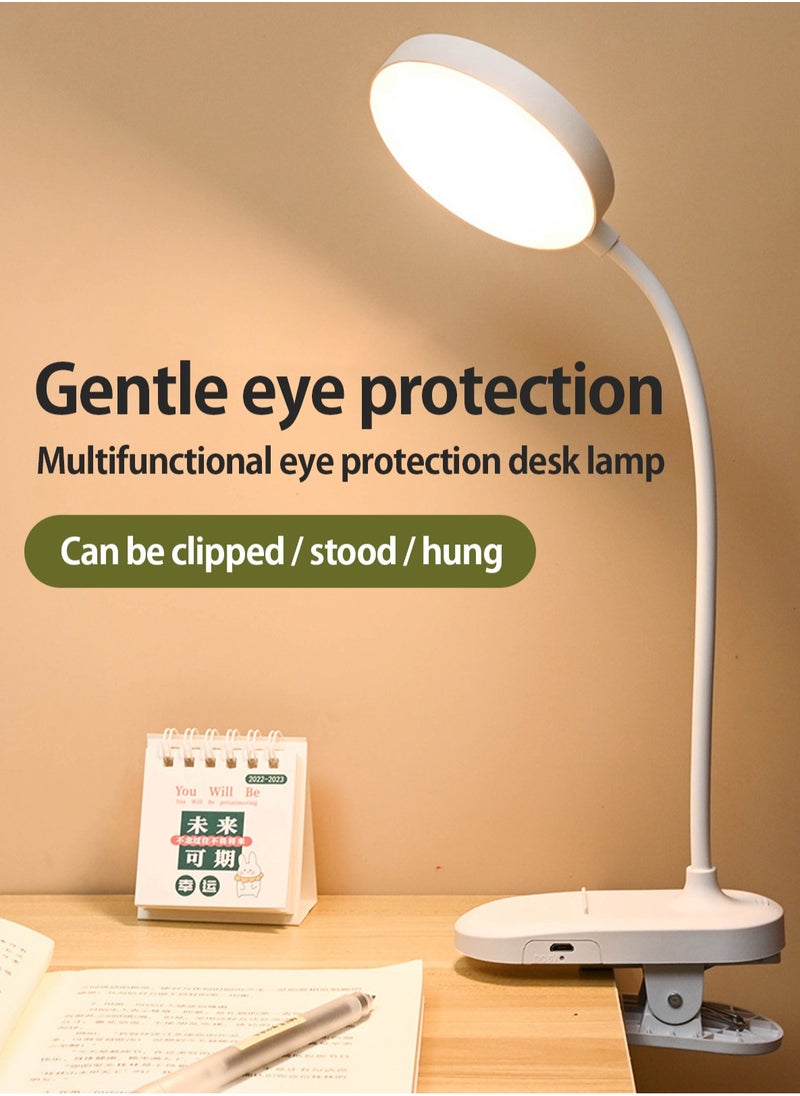 LOOPITYS - 3 Modes Touch Dimming USB Dimming Clip Table Lamp Student Dormitory Learning Study Table Light Bedside Flexo Lamps - Image 1