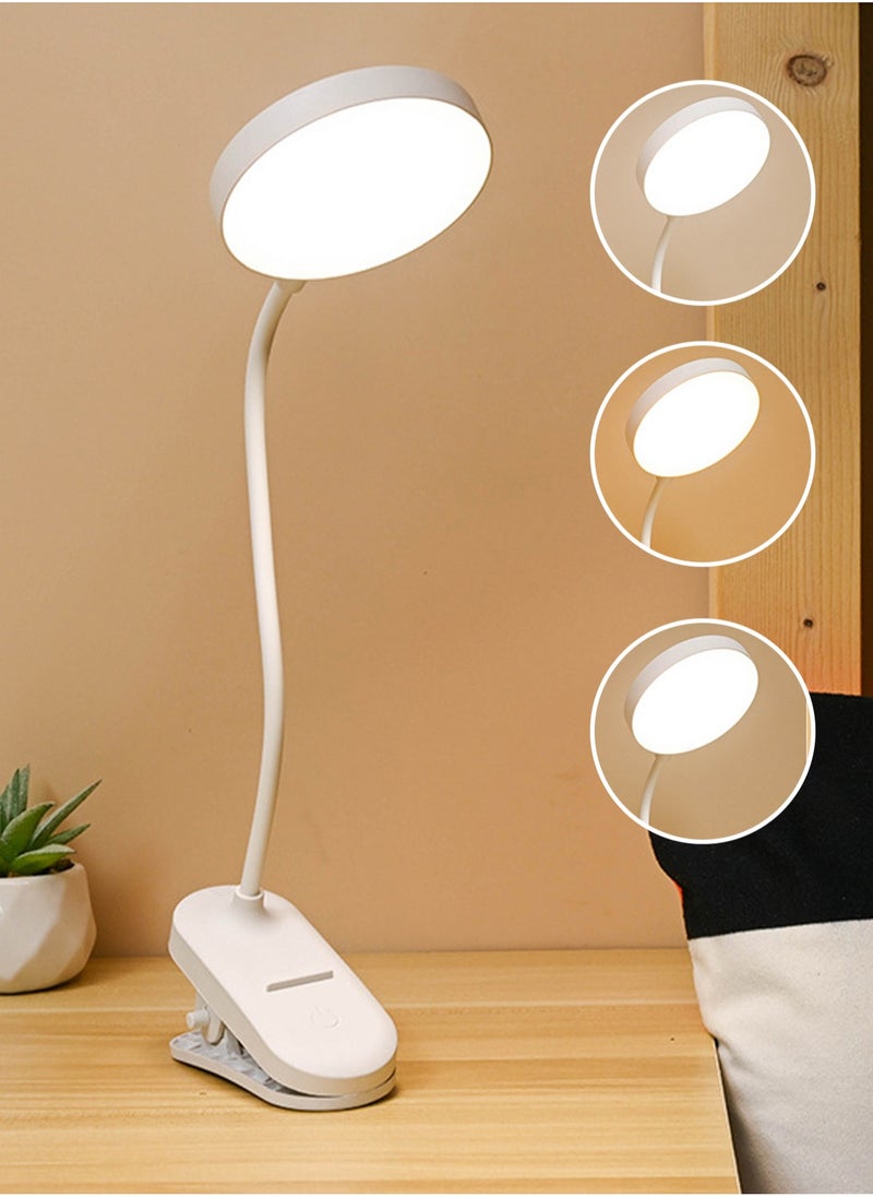 LOOPITYS - 3 Modes Touch Dimming USB Dimming Clip Table Lamp Student Dormitory Learning Study Table Light Bedside Flexo Lamps - Image 1