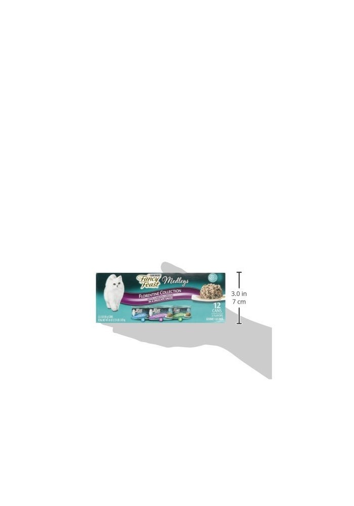 Fancy Feast Purina Fancy Feast Wet Cat Food Medleys Florentine Wet Cat Food Variety Pack - (2 Packs of 12) 3 oz. Cans - Image 3