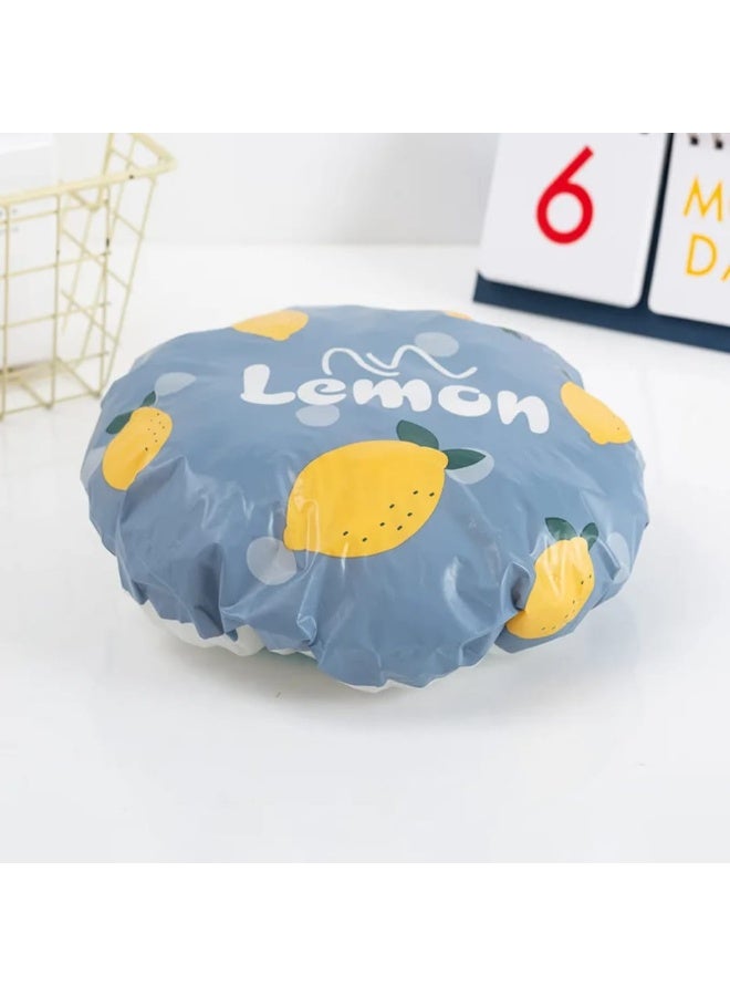 2-Piece Waterproof Shower Cap Set – Flexible Shower Cap for Hair Protection – Cute Fruit Design and Comfortable for Everyday Use - Image 5