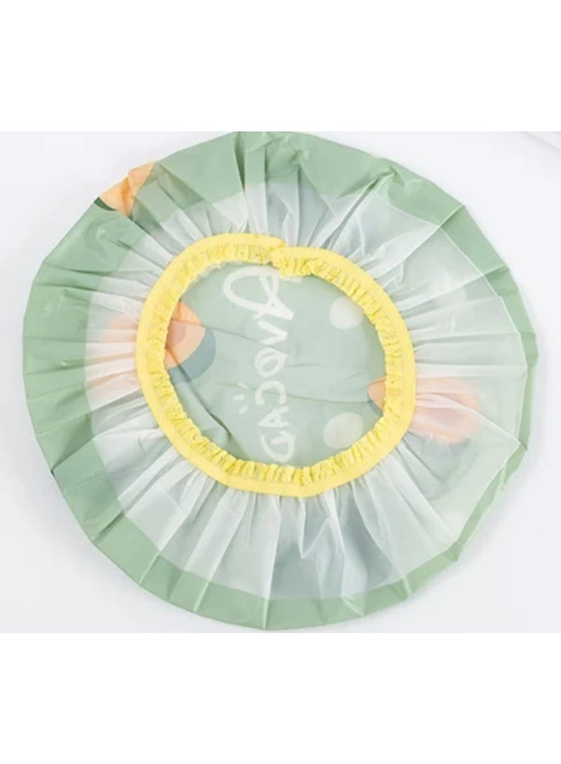 2-Piece Waterproof Shower Cap Set – Flexible Shower Cap for Hair Protection – Cute Fruit Design and Comfortable for Everyday Use - Image 2