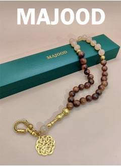 MAJOOD Original Design/33 Natural Crystals With Rosewood Prayer Beads /Tasbih/10mm  - Image 1