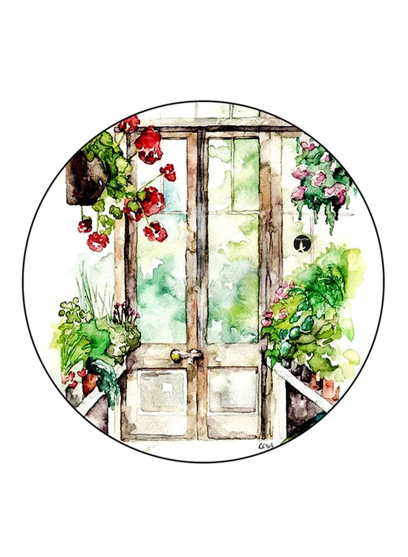 RKN Vintage Art Printed Fridge Magnet Round  Multicolour - Image 1