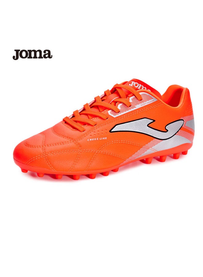 Joma أحذية كرة القدم للرجال من جومّا مع مسامير قصيرة غير قابلة للانزلاق ومقاومة للاهتراء وقابلة للتنفس للأداء الاحترافي في مباريات وتدريبات كرة القدم باللون البرتقالي مقاس 43 - Image 2