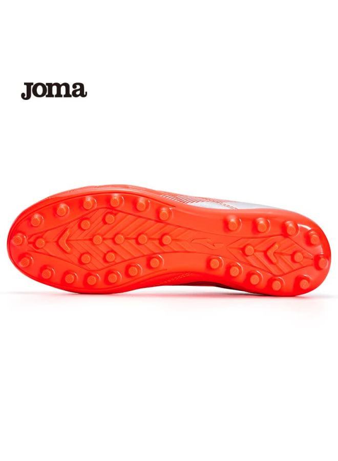 Joma أحذية كرة القدم للرجال من جومّا مع مسامير قصيرة غير قابلة للانزلاق ومقاومة للاهتراء وقابلة للتنفس للأداء الاحترافي في مباريات وتدريبات كرة القدم باللون البرتقالي مقاس 43 - Image 4