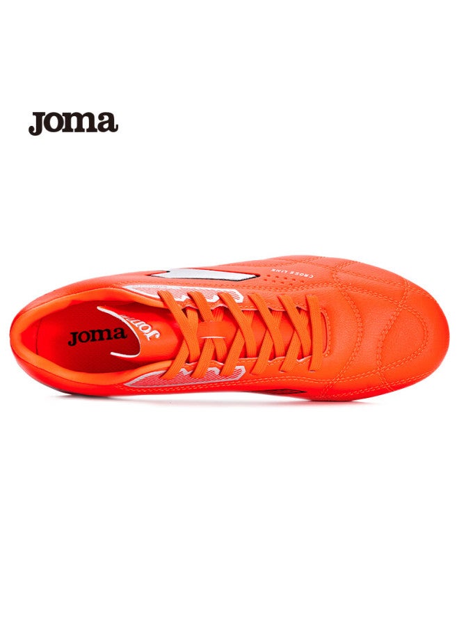 Joma أحذية كرة القدم للرجال من جومّا مع مسامير قصيرة غير قابلة للانزلاق ومقاومة للاهتراء وقابلة للتنفس للأداء الاحترافي في مباريات وتدريبات كرة القدم باللون البرتقالي مقاس 43 - Image 3