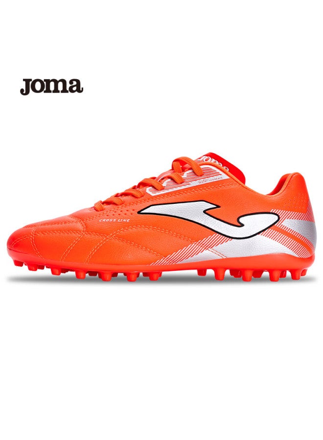 Joma أحذية كرة القدم للرجال من جومّا مع مسامير قصيرة غير قابلة للانزلاق ومقاومة للاهتراء وقابلة للتنفس للأداء الاحترافي في مباريات وتدريبات كرة القدم باللون البرتقالي مقاس 43 - Image 1