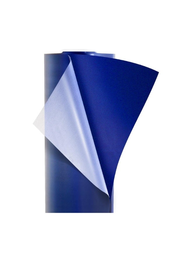 Kalon Flock HTV Vinyl 12" x 10ft Roll – Velvety Heat Transfer Iron-On for Clothing, Bags & DIY Projects | Smooth Cutting & Easy Weeding BLUE - Image 1