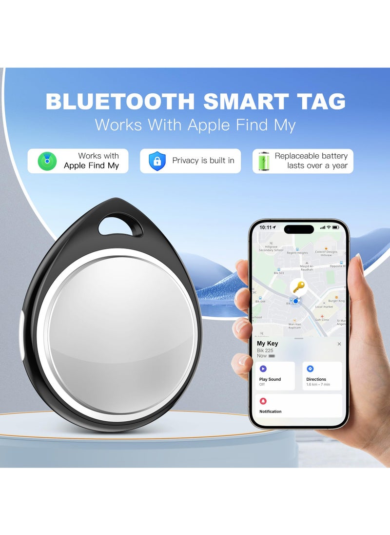 روكيو علامات Air Tags-1 Pack Item Finder تعمل مع تطبيق Find My (iOS فقط) من Apple، علامات تعقب للمفاتيح والأمتعة وحقيبة الظهر، لون أسود (غير مناسب لنظام Android)  - Image 2