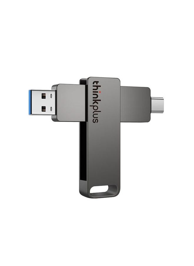 BURAQ - Lenovo Thinkplus MU110 USB3.2+Type-C Dual Interface Rotation Flash Drive, Size: 32GB(Grey) - Image 1