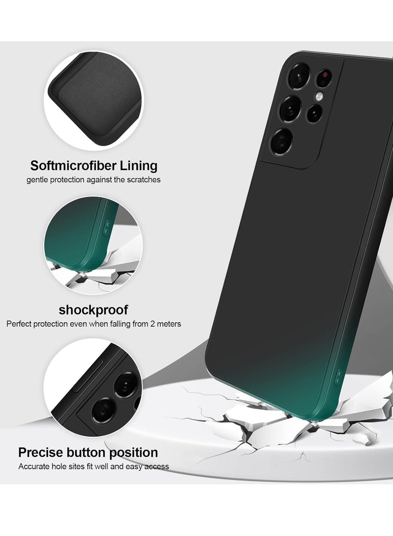 BORTONY Galaxy S21 Ultra Case Liquid Silicone Camera Protective Slim Cover Anti Scracth Shocproof Case for Samsung Galaxy S21 Ultra - Image 2