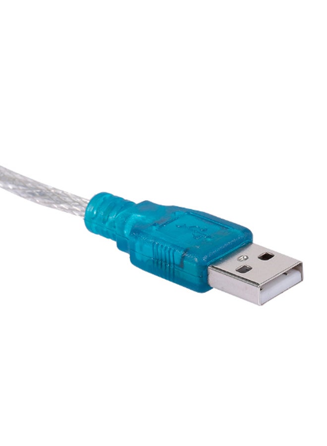 موصل كابل بمنفذ USB من أنثى إلى ذكر بعدد 9 دبابيس للمنافذ التسلسلية أزرق / فضي - Image 2