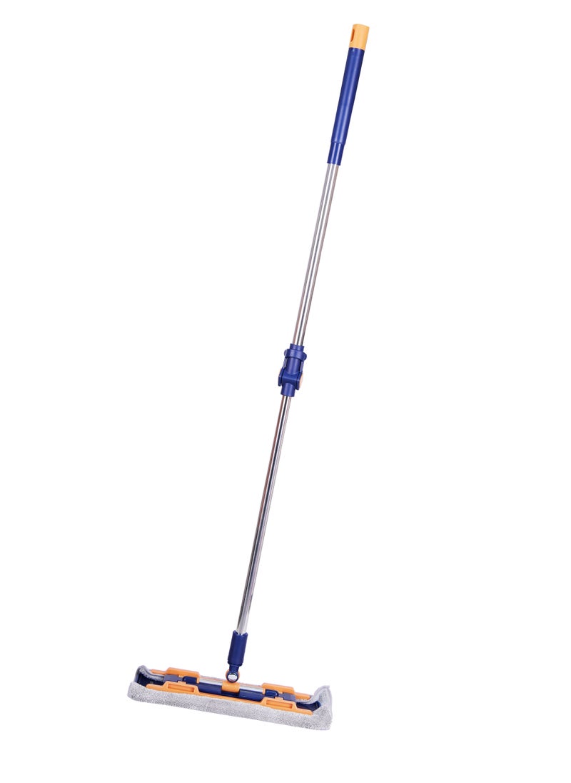 CEPILLO Professional Microfiber Flat Mop | Microfiber Cloth | 3 Built in Gear Clip On | Washable Pads | 360° Rotating Mop | All Kinds Of Floor Cleaning -  44cm DARK BLUE CP617  - Image 2