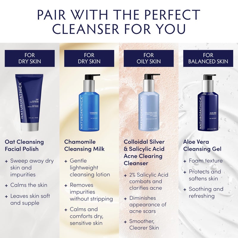 Naturopathica Aloe Vera Cleansing Gel, Facial Cleanser with Aloe Vera and Lavender, Clarifying Face Wash for Men and Women, 4.73 fl oz - Image 5