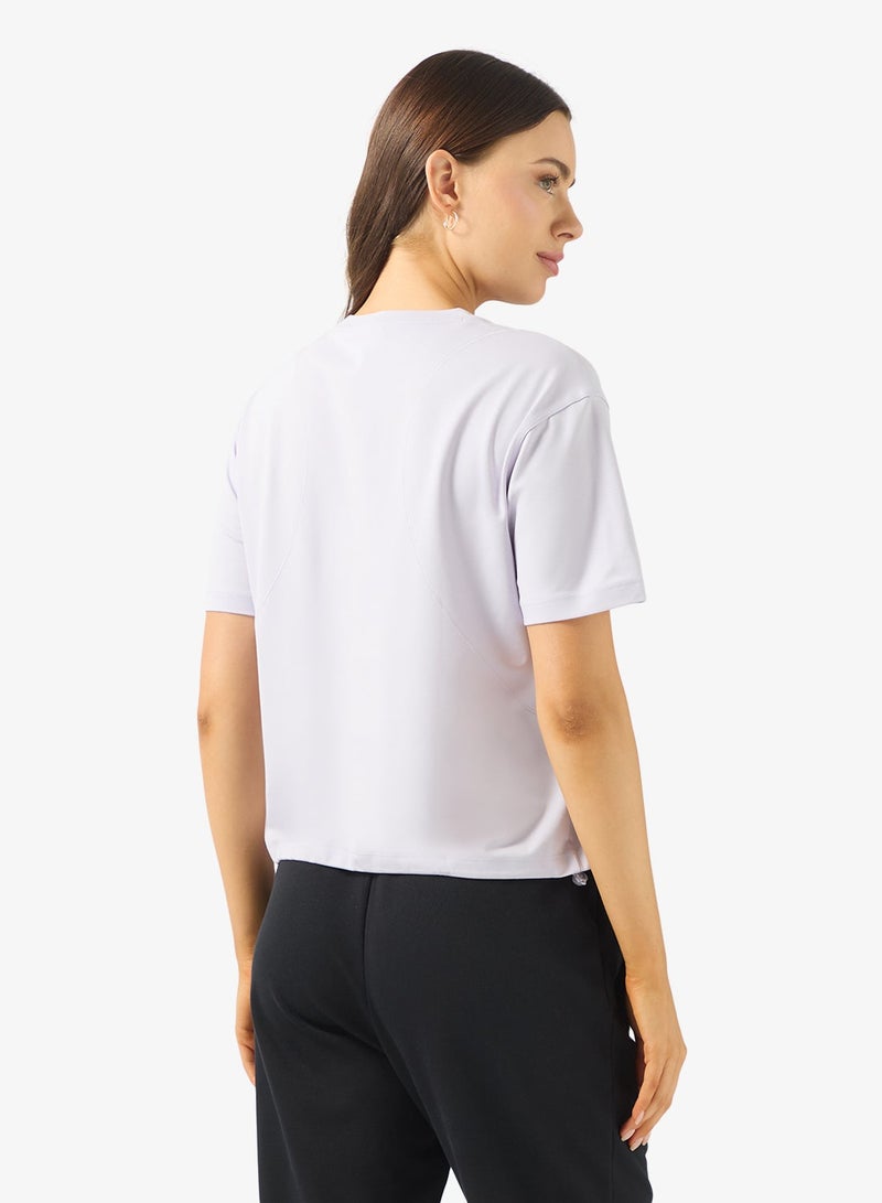 انتا تي شيرت قطار قصير بنفسجي - Image 2