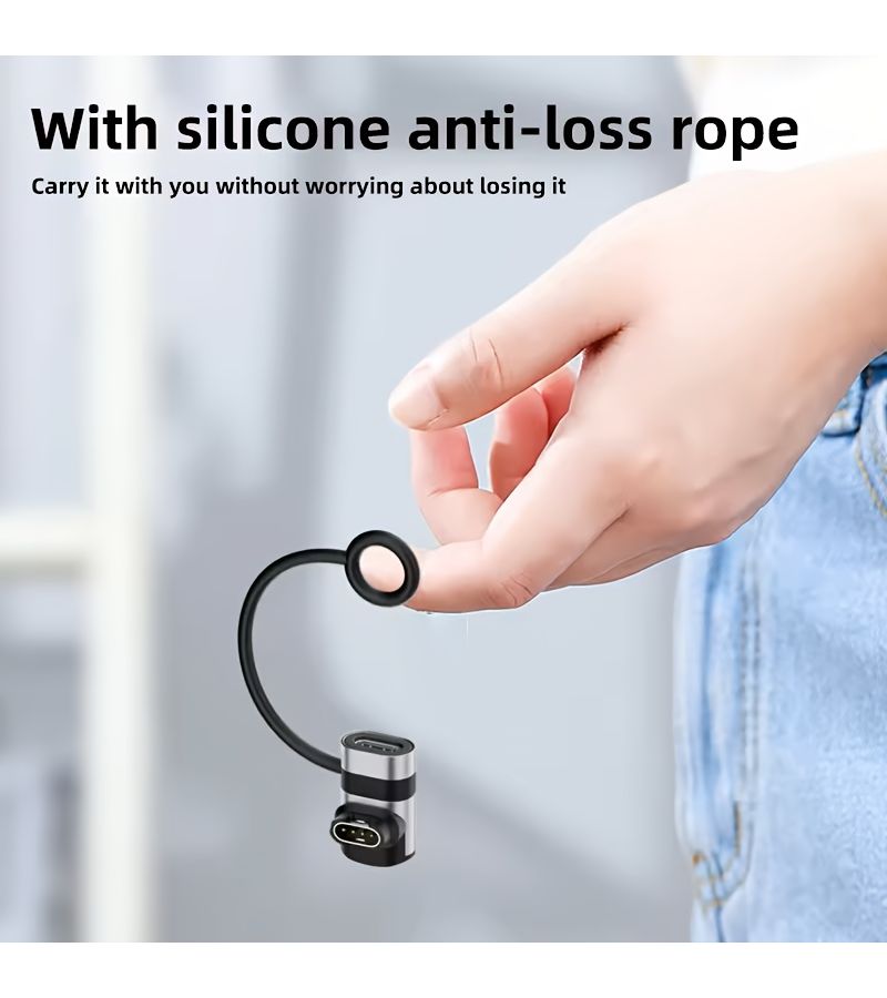 Charging Adapter Connector Type C Fast Charging for Compatible Smartwatches Elbow Purple - Image 4