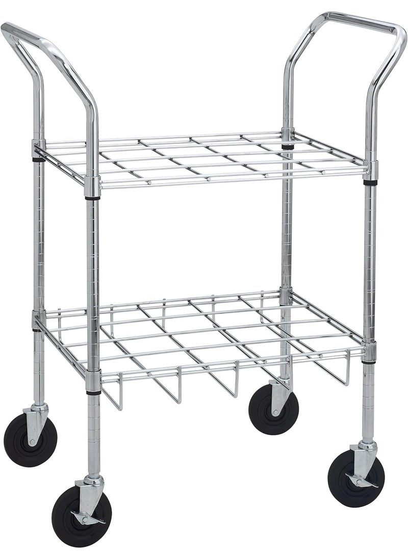Drive Medical Drive Medical 18143 Oxygen Cylinder Cart, Chrome , 12 Cylinder 