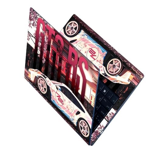 TechFit Full Body Laptop Skin Upto 15.6 inch Sticker Compatible for Dell/HP/Lenovo/Acer/Asus All Laptop Size Upto 14 to 15.6 Inch - JDM Livery Tuned Car - Image 1