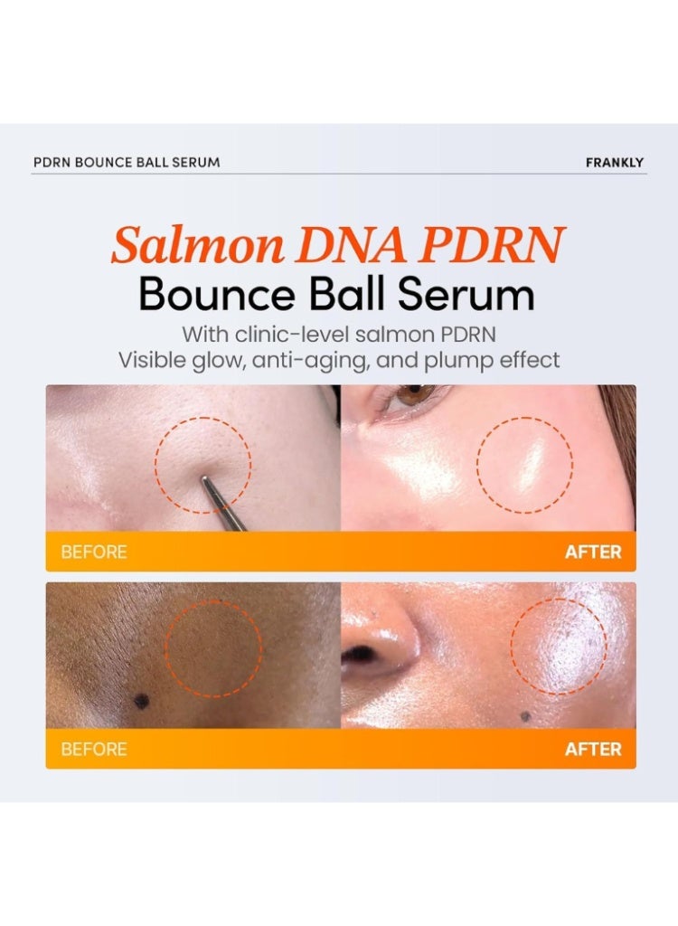 FRANKLY Salmon PDRN Bounce Ball Serum – Korean Hydrating Serum for Plump, Smooth, Firm & Radiant-Looking Skin - Image 3