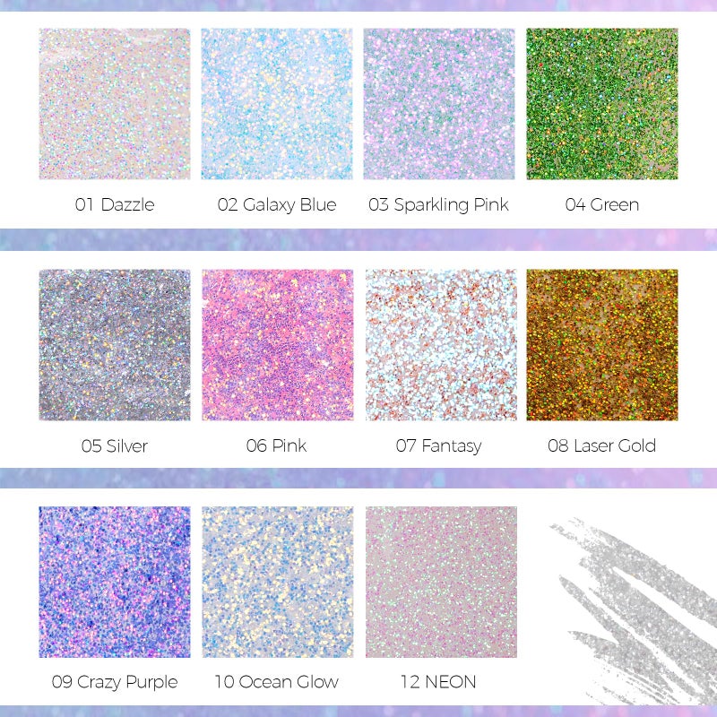 DAGEDA Body Glitter Gel, Roll-on Face Glitter for Mermaid Makeup Festival Rave Accessories, Holographic Hair Glitter Gel,Body Shimmer Halloween Makeup for Rave Party(Laser Gold) - Image 5