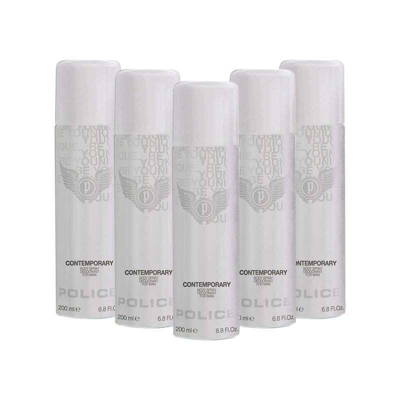 Police Contemporary Deodorant Spray 200ml (Pack of 5) - Image 1