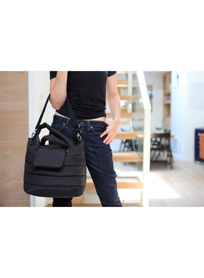 7 A.M. 7AM Voyage Baby Diaper Bag - Waterproof Capri Diaper Bag with Crossbody Straps, Multifunctional Baby Travel Bag Tote with Changing Pad & Stroller Straps | (Black) - Image 5
