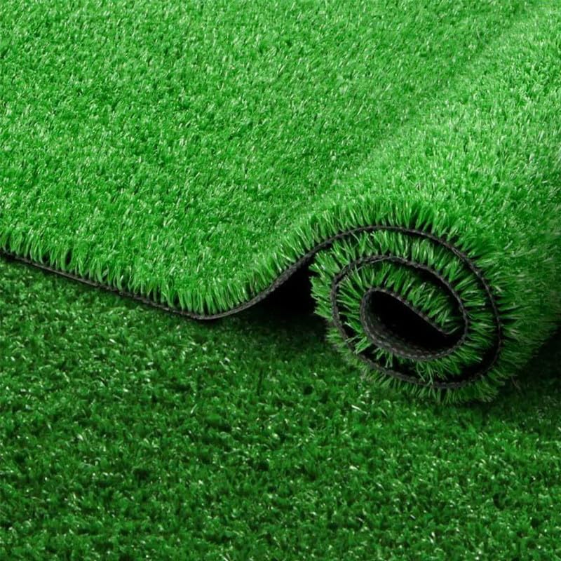 Griclner 0.7inch Realistic Indoor/Outdoor Artificial Grass/Turf Synthetic Drainage Holes Pet Faux Grass Astro Rug Carpe 4FTX6FT Indoor Outdoor Balcony - Image 1