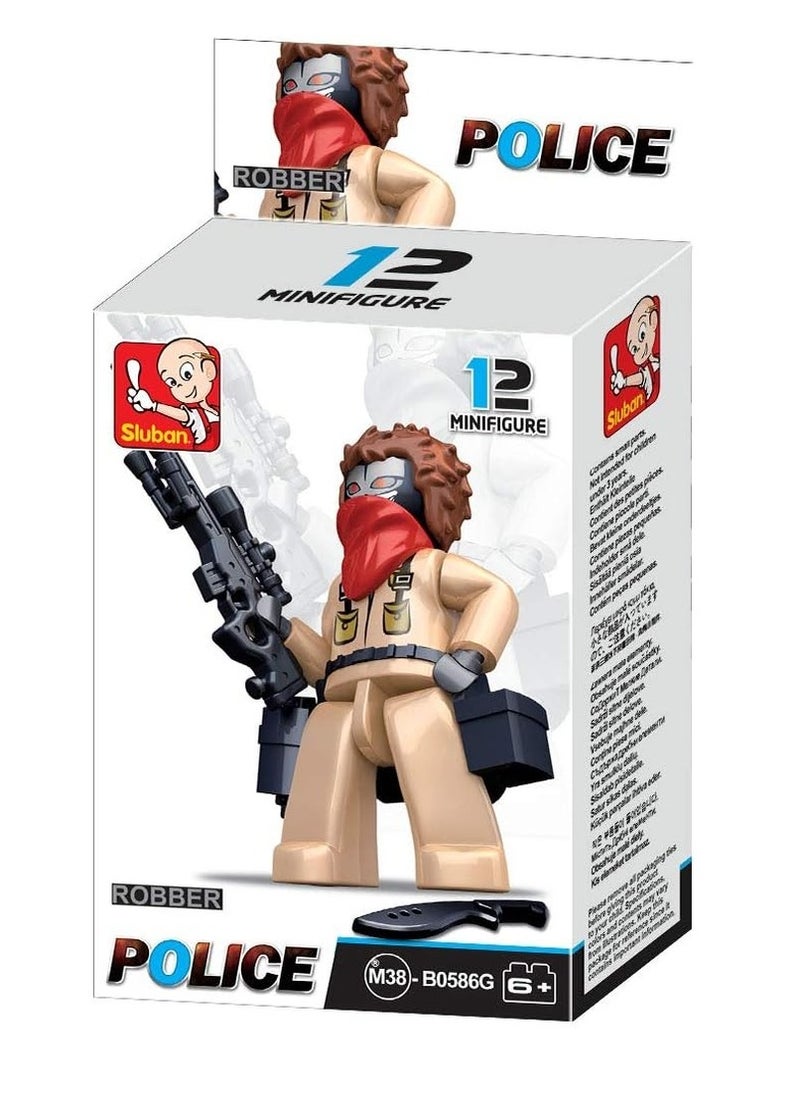 Sluban Sluban - Robber Action Model Mini Figure 1 - M38-B0586G  - Image 1