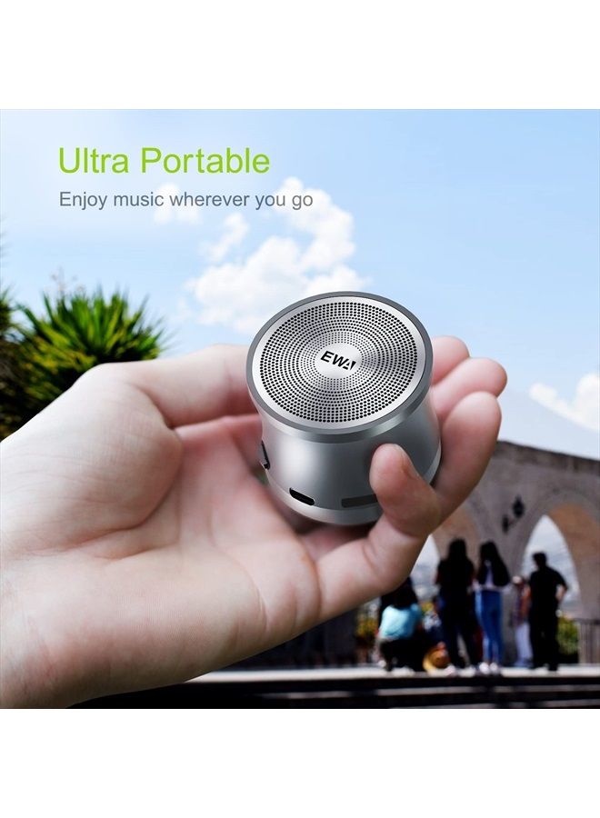 EWA مكبر صوت A109mini بتقنية البلوتوث مع مشعاع جهير، ومكبر صوت محمول عالي الصوت، ومكبر صوت لاسلكي مثالي للسفر في المنزل والمشي لمسافات طويلة والمزيد (رمادي) - Image 5
