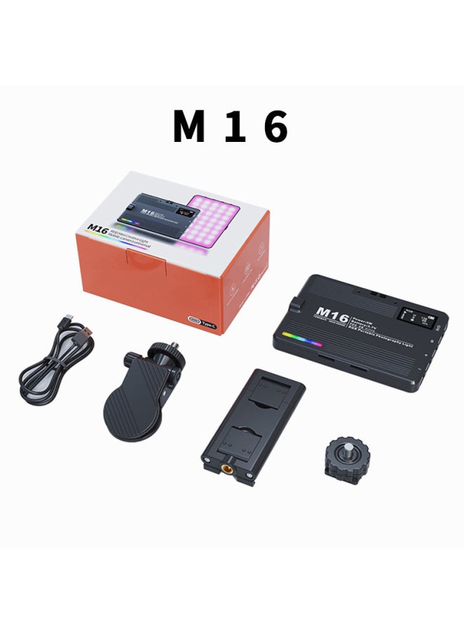 Generic Strict Selection Of RGB Fill Light Mobile Phone Live Fill Light Portable Pocket Light LED Full Color Live Fill Light-Light Source Color:M16 (rgb Model)  - Image 1