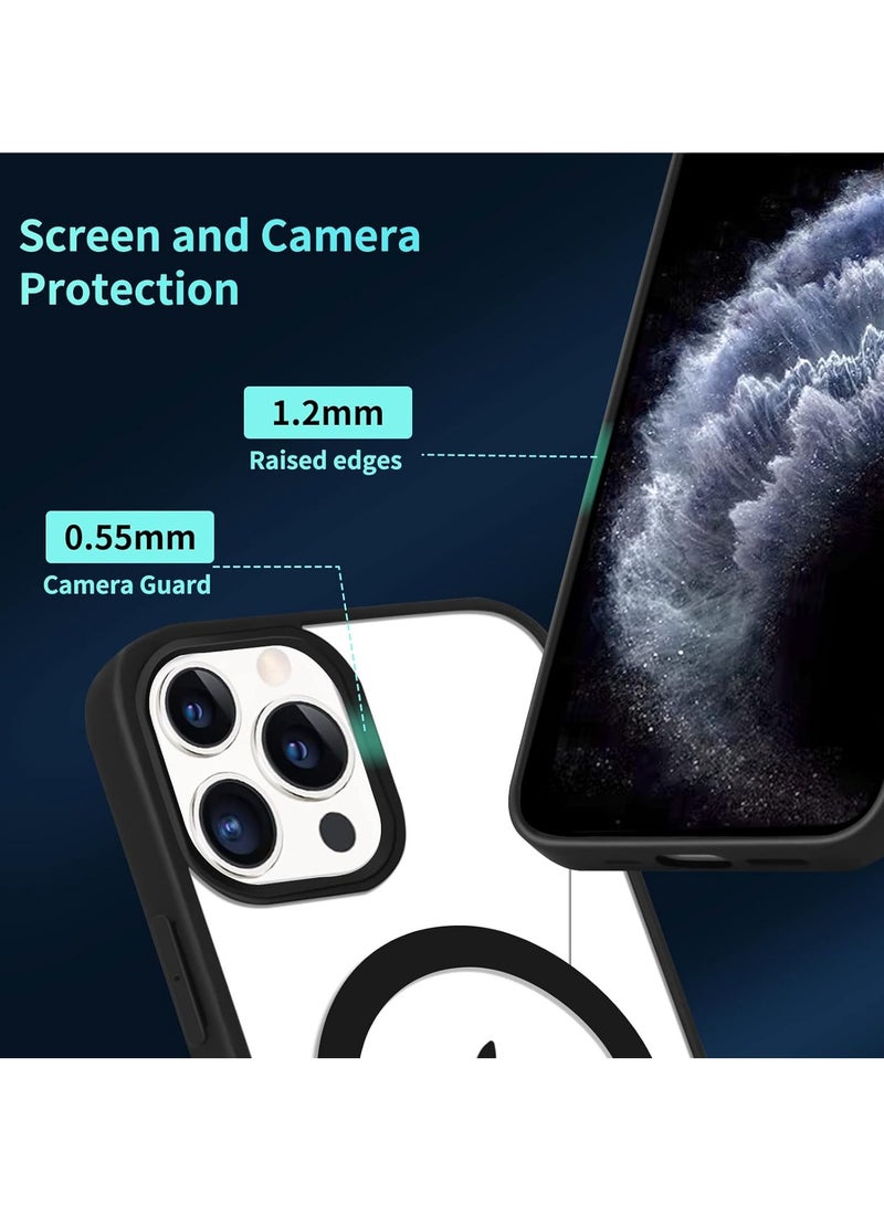 تين تك جراب حماية شفاف مغناطيسي متوافق مع ماج سيف لموبايل ايفون 11 برو ماكس / iPhone 11 Pro Max مضاد للصدمات والخدوش (اسود) جراب خلفي سيليكون من تين تيك - Image 5