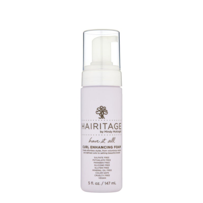 Hairitage Have It All Curl Enhancing Foam Mousse with Quinoa + Rice Protein for Frizz Control + Moisture - Lightweight Formula - Leaves Hair Full + Bouncy - Set Hairstyles + Curls, 5 oz - Image 1