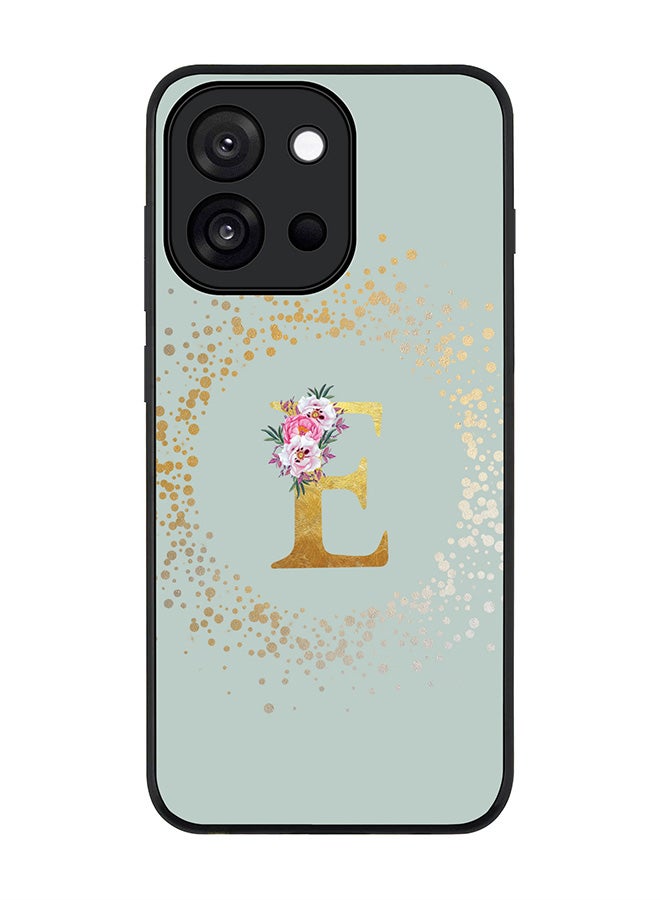 Stylizedd For OnePlus 13s / 13T Case,Slim fit Camera Protection, Shockproof Thin Phone cover  - Custom Monogram Floral - E  (Light Grey )