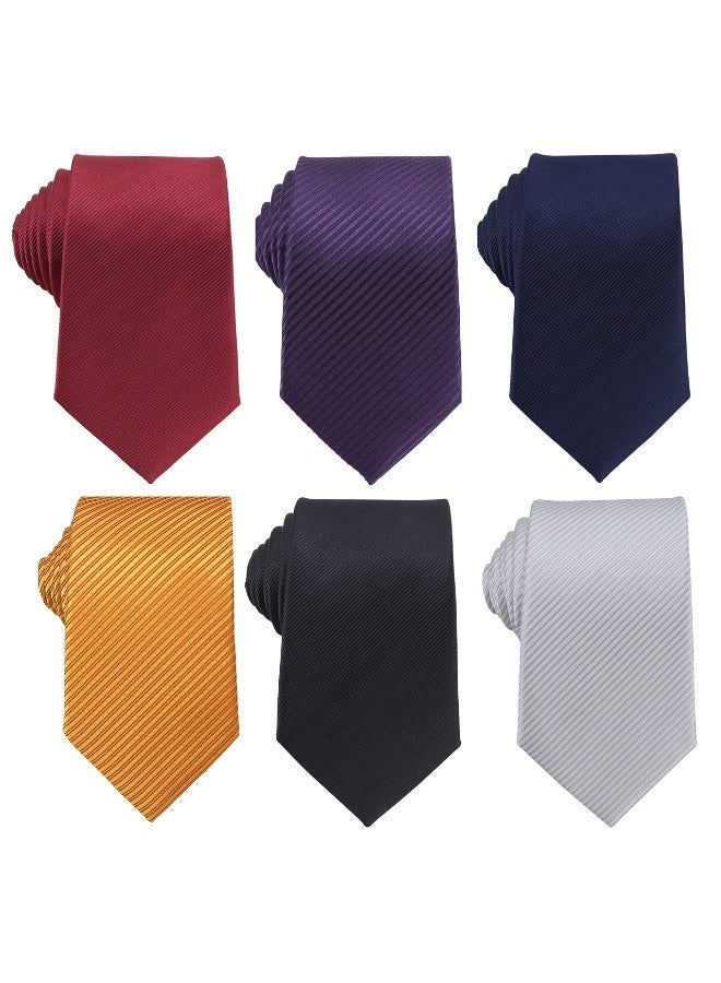 Lot 6 PCS Classic Men's Silk Tie Necktie Woven JACQUARD Neck Ties - Image 3