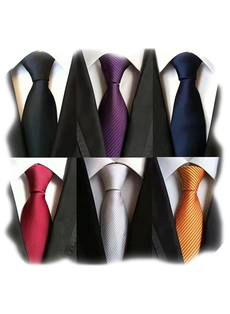 Lot 6 PCS Classic Men's Silk Tie Necktie Woven JACQUARD Neck Ties - Image 4
